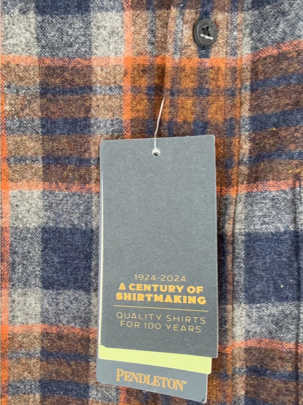 NWT Pendleton Men's Plaid Trail Wool Long-Sleeve Shirt size s - Picture 5 of 9